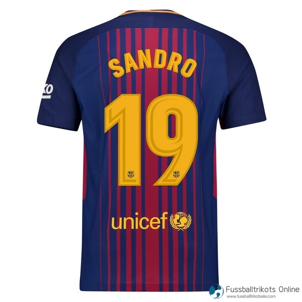 Barcelona Trikot Heim Sandro 2017-18 Fussballtrikots Günstig